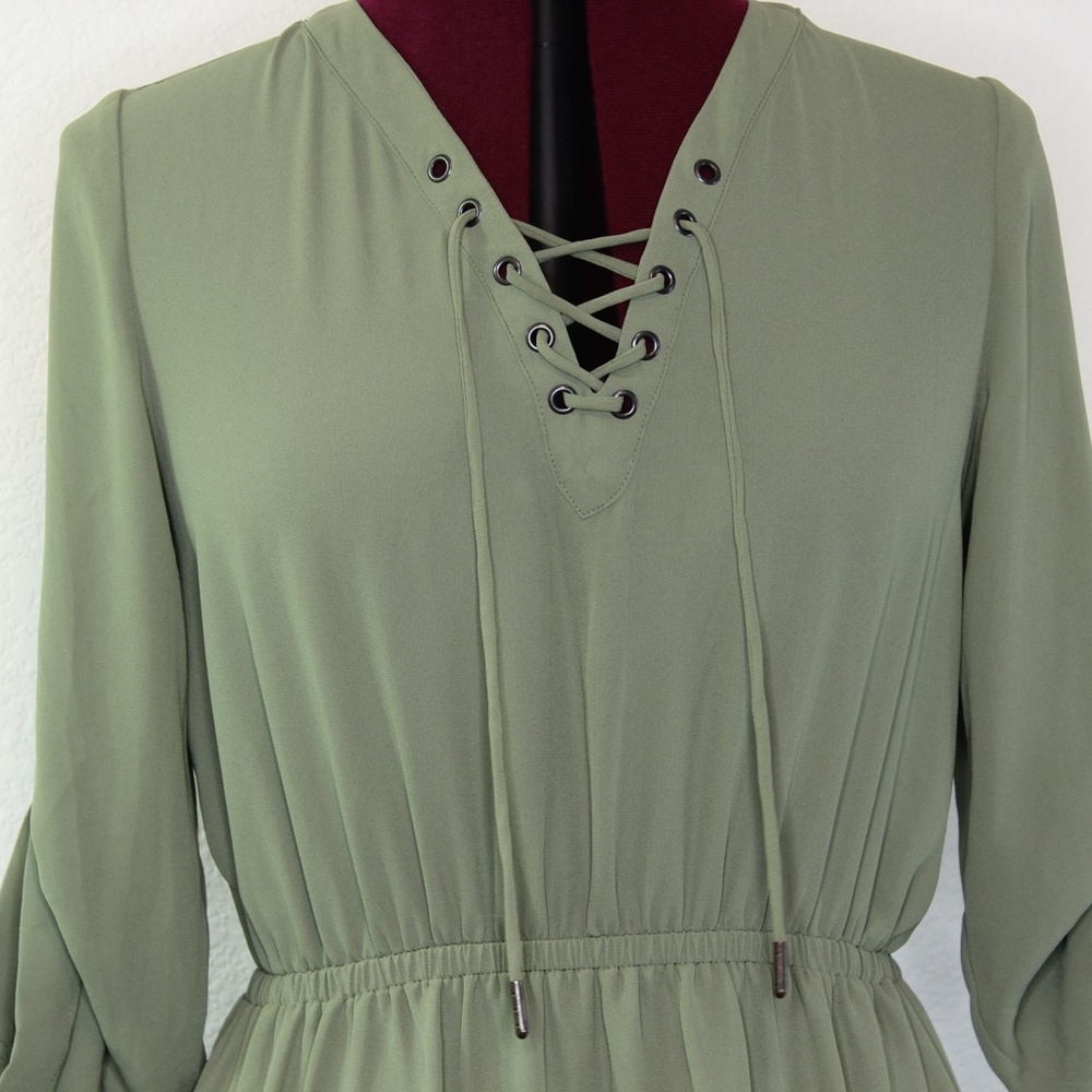 Sold Mossimo Army Green Sheer 3/4 sleeve - Picture 13 of 14